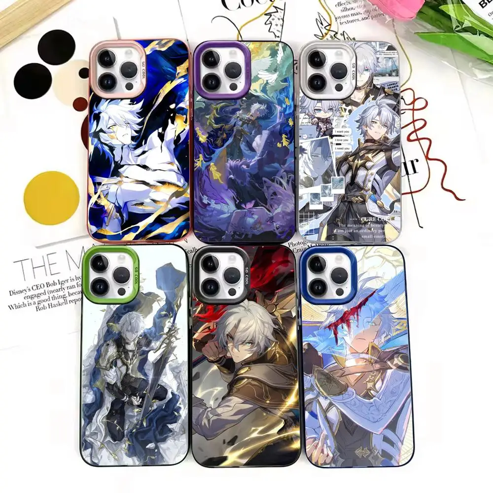 Чехол для телефона Honkai Star Rail Phainon для черного lMDColor Silver Shell для lPhone 16, 16e 15, 14, 13, 12, 11 Pro Max Plus Чехол для телефона Honkai Star Rail Phainon для черного lMDColor Silver Shell для lPhone 16, 16e 15, 14, 13, 12, 11 Pro Max Plus