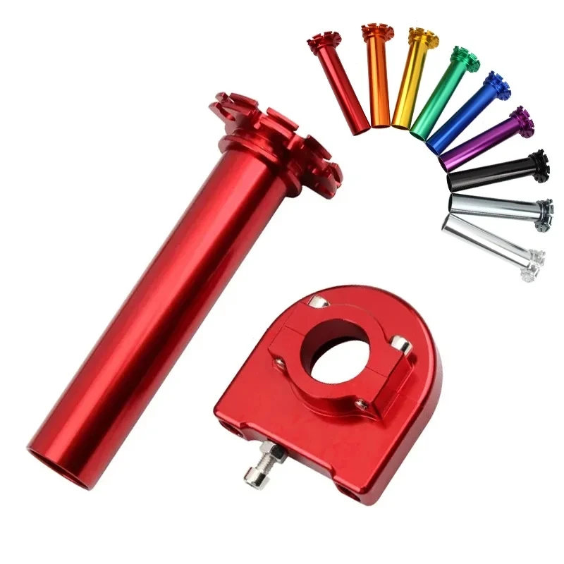Puños de Acelerador para Motocicleta, 22mm 7/8 Pulgadas, Aluminio CNC Multicolor, Puños de Acelerador Giratorios para Manillar