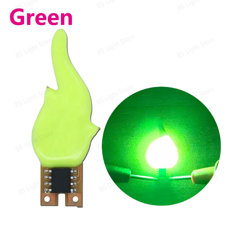 Led cob 3v-5V Flash Candele Edison Filamento flessibile Rosso Verde Rosa Diodo Decorazione Lampadina Accessori Luci di candela Blu