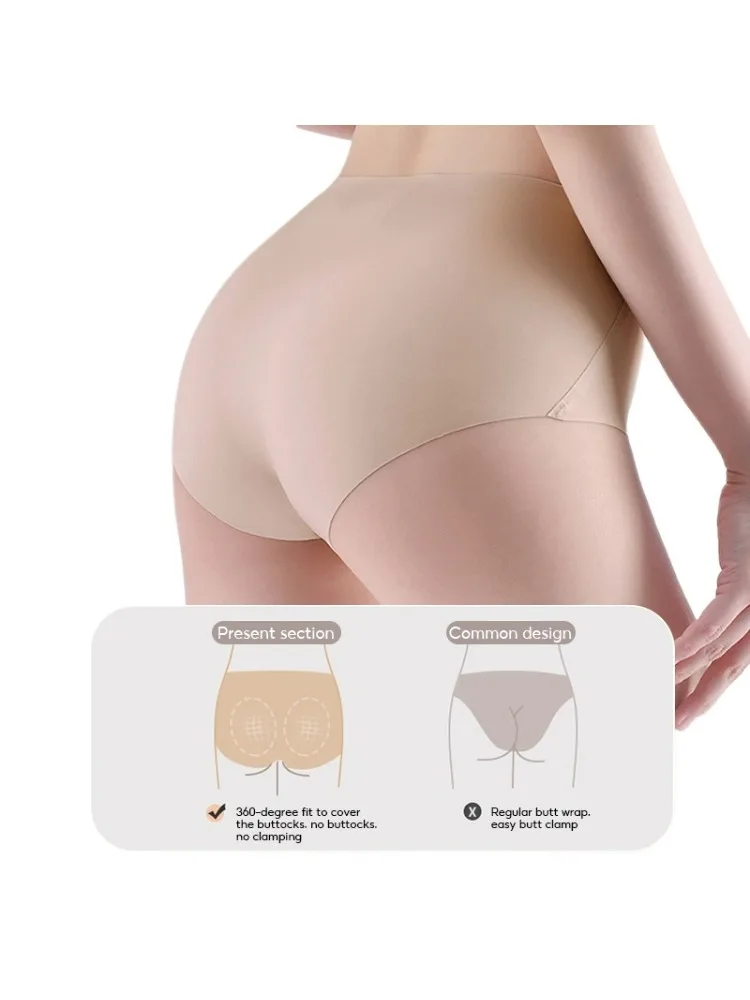 

KUCLUT 4PCS Seamless Panties for Woman Ice Silk Underwear Soft Thin Briefs Women's Underpants Fashion Sexy Female Lingerie