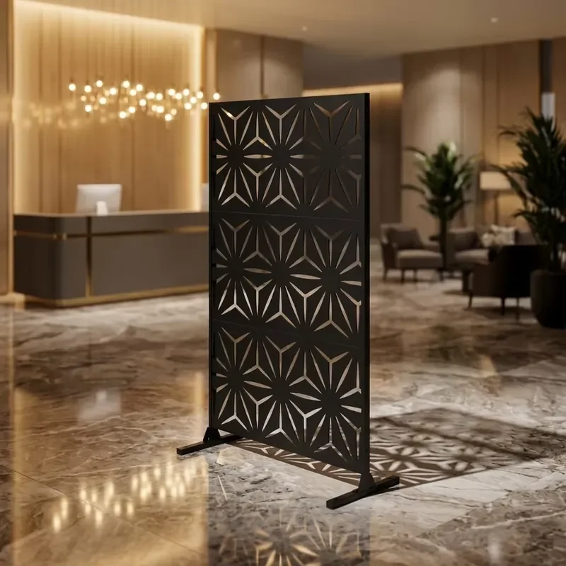 New Design Aluminum Alloy Foldable Durable Opaque Garden Decoration Modern Fashion Privacy Protection Screen Room Baffle
