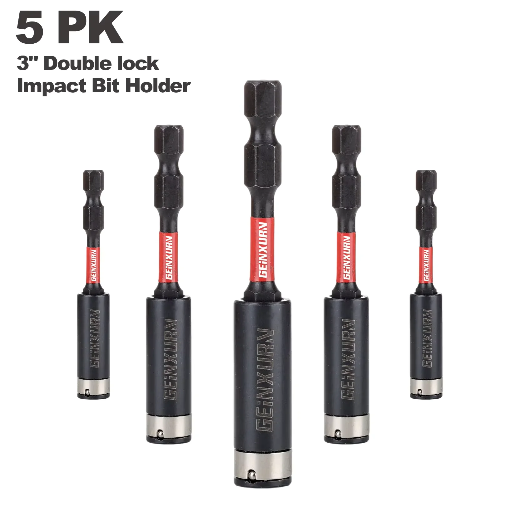 Geinxurn 3Inches Impact Magnetic Screwdriver Bit Holders, S2 Alloy Steel Hex Shank Extension Socket Drill Bit Holder