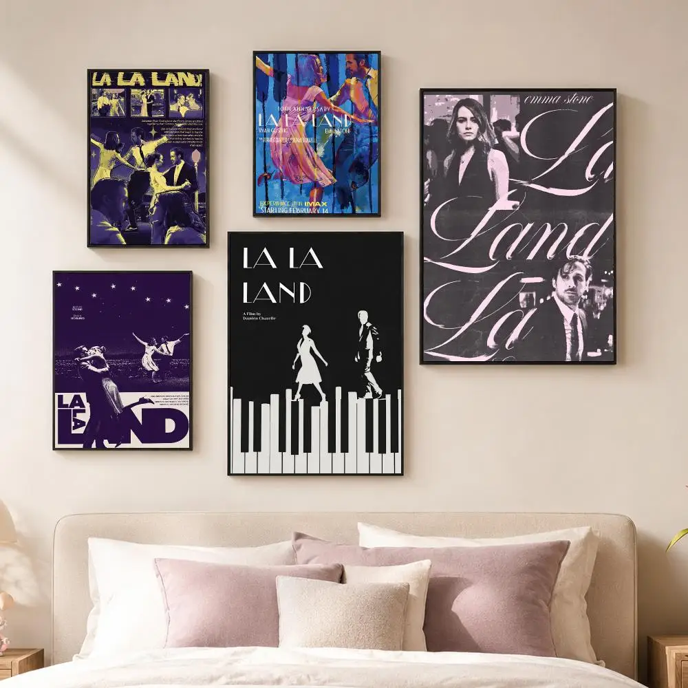Movie L-La La Land Poster Vintage PP Paper Wall Art Home Decor Print for Bedroom Living Room Aesthetic Gift