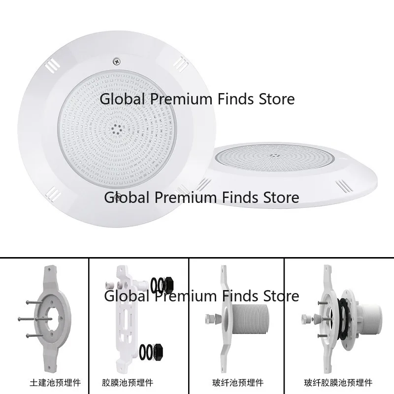 Submersible LED Landscape Light Surface Mount Underwater Pool Light with Fiberglass Resin Cover ABS Shell for Outdoor Lighting