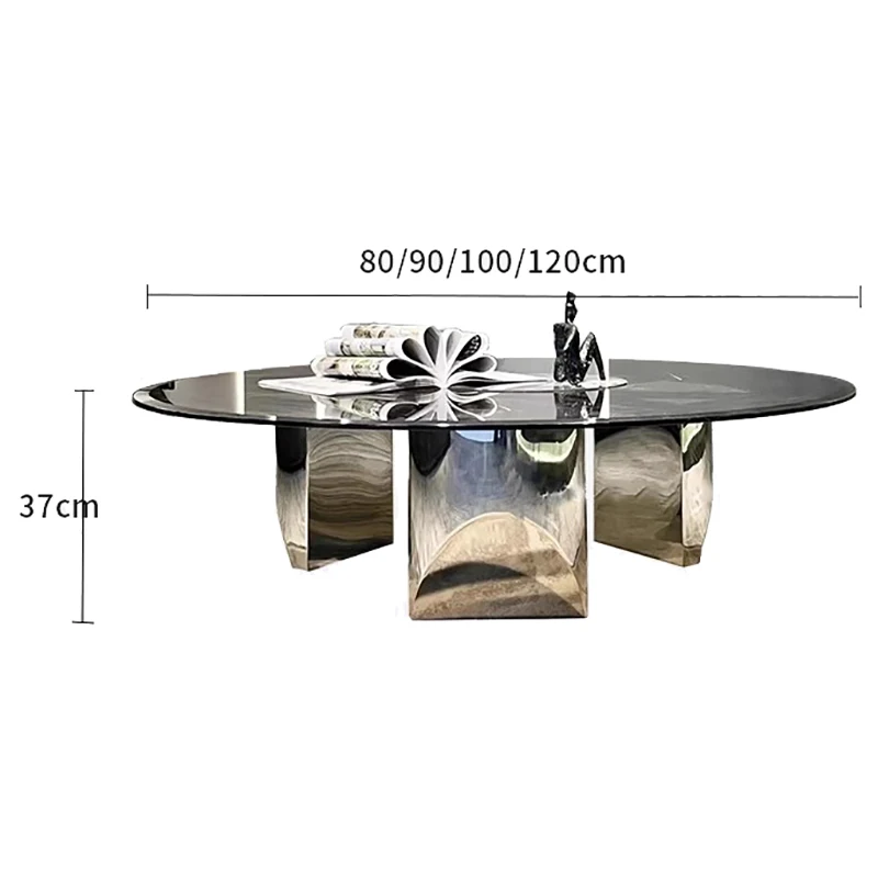 Nordic Round Coffee Table Space saving Vintage Premium Luxury Coffee Table Elegant Classic Table Basse Mid Century Furniture