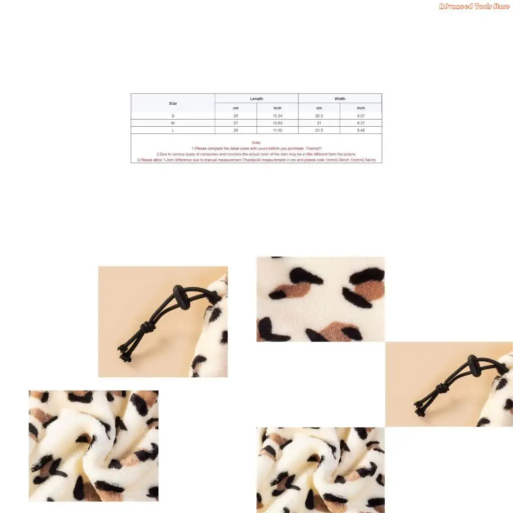 Leopard Print Pullover Hat for Cats Dogs Warm Pet Ear Cover Cap Costume Hat Quiet Ear Noise Protective Headgear for Pet W91B