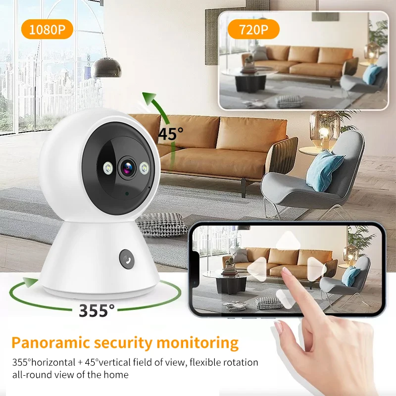 4MP Mini WiFi IP Camera Indoor Wireless Home Security AI Human Detect IR Night Vision CCTV Surveillance Camera Auto Tracking