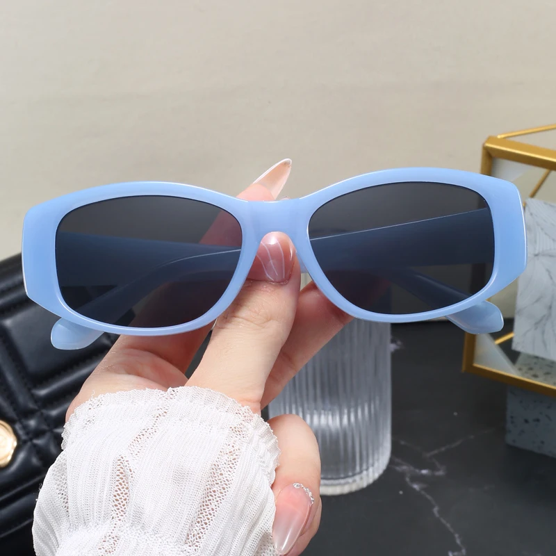 التنزه التخييم 1/4 قطعة موضة ساحة Ins شعبية مكافحة نظارات خفيفة النساء الرجعية ظلال UV400 الرجال تتجه النظارات المربعة