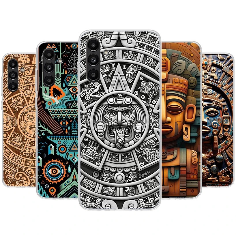 Mayan Stone Totem Pole Phone Case For Samsung Galaxy A51 A71 A50 A70 A40 A30 A20E A10 A41 A31 A21S A11 A01 A6 A8 + A7 A9 Plus