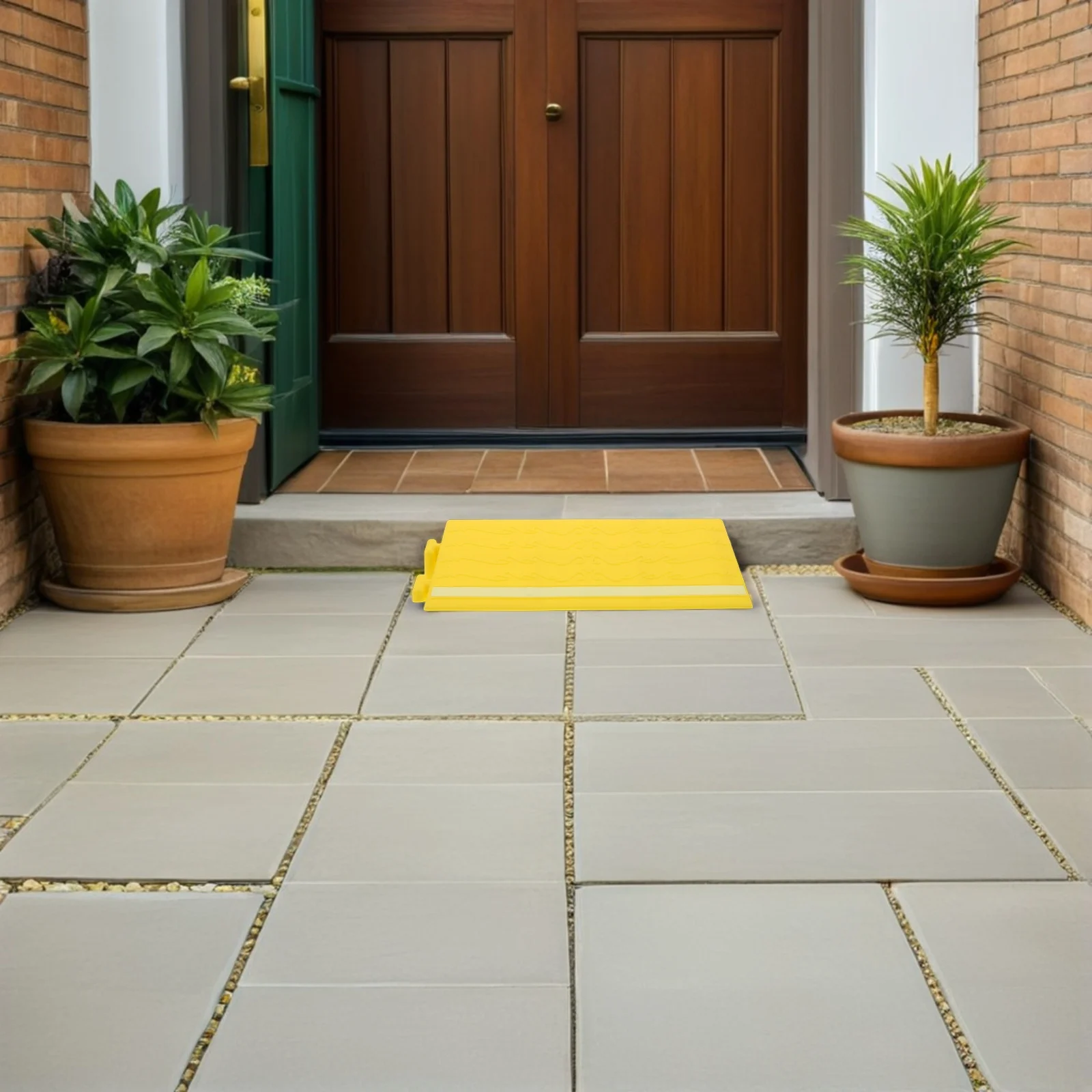 Alas Pijakan Fluorescent Threshold Ramp 12.38X5.11 Anti-Selip Untuk Pintu, Tangga, Transisi, Robot Vacuum, Penggunaan Dalam Ruangan