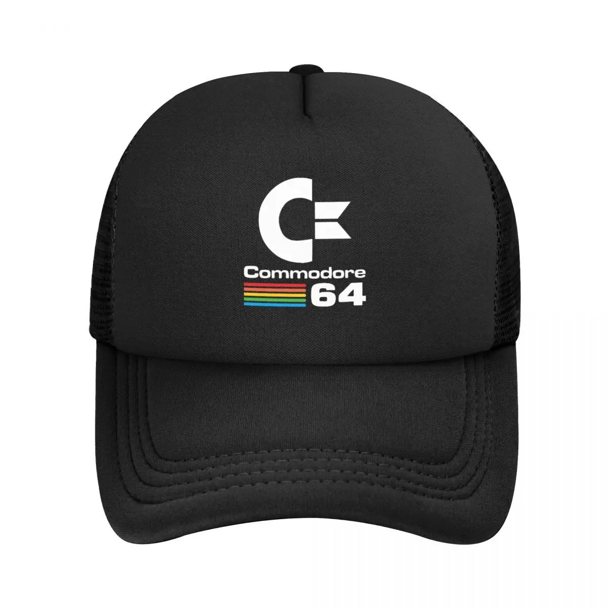 Commodore 64 Logo Mesh Baseball Caps Adult Retro Sun Hats C64 SID Geek Nerd Hat Adjustable Polyester Racing Cap Trucker Caps