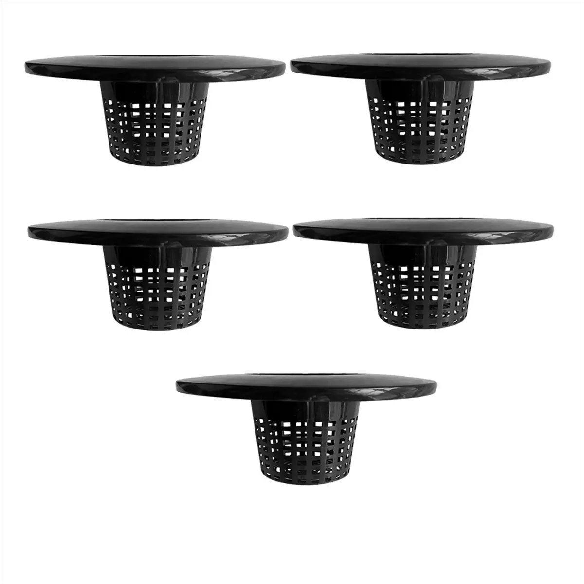 AA14 6 Inch Net Pots for 5 Gallon Bucket Wide Lids (5 Pack), Net Cups for Hydroponics Bucket Lids, DWC Basket Lids for Bucket