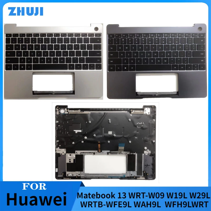 Para huawei matebook 13 WRT-W09 w19l w29l WRTB-WFE9L wah9l wfh9lwrt/wrtt série parte original apoio para as mãos com teclado retroiluminado