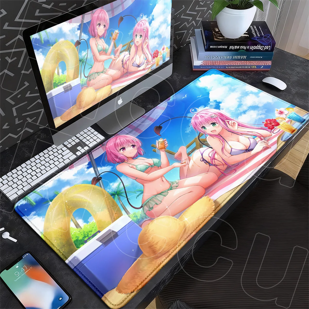 Locking Edge Anime Extended Mouse Pad Momo Velia Deviluke ToLove Ru Washable Gaming Girl Mouse Mat 90x40cm PC Rubber Accessories