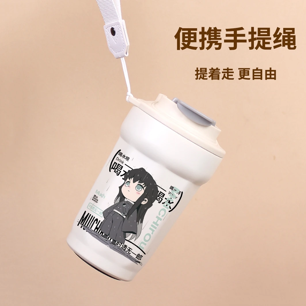 Аниме Demon Slayer Tokitou Muichirou Kanroji Mitsuri Косплей Высокий уровень внешнего вида Вакуумная чашка из нержавеющей стали Мультфильм деликатес