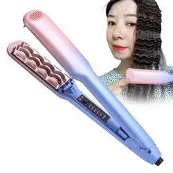 Professional 3D Grid Hair Crimper Volumizer Ceramic Hair Fluffy Corrugated Curler 5 Temperatures Flat Iron Styling Tools