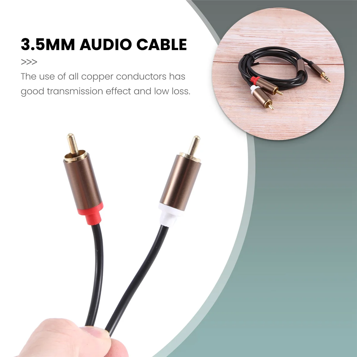 Rca Cable Hifi Stereo 3.5Mm To 2Rca Audio Cable Aux Rca Jack 3.5 Y Splitter for Amplifiers Audio Car Aux Mobile Phone