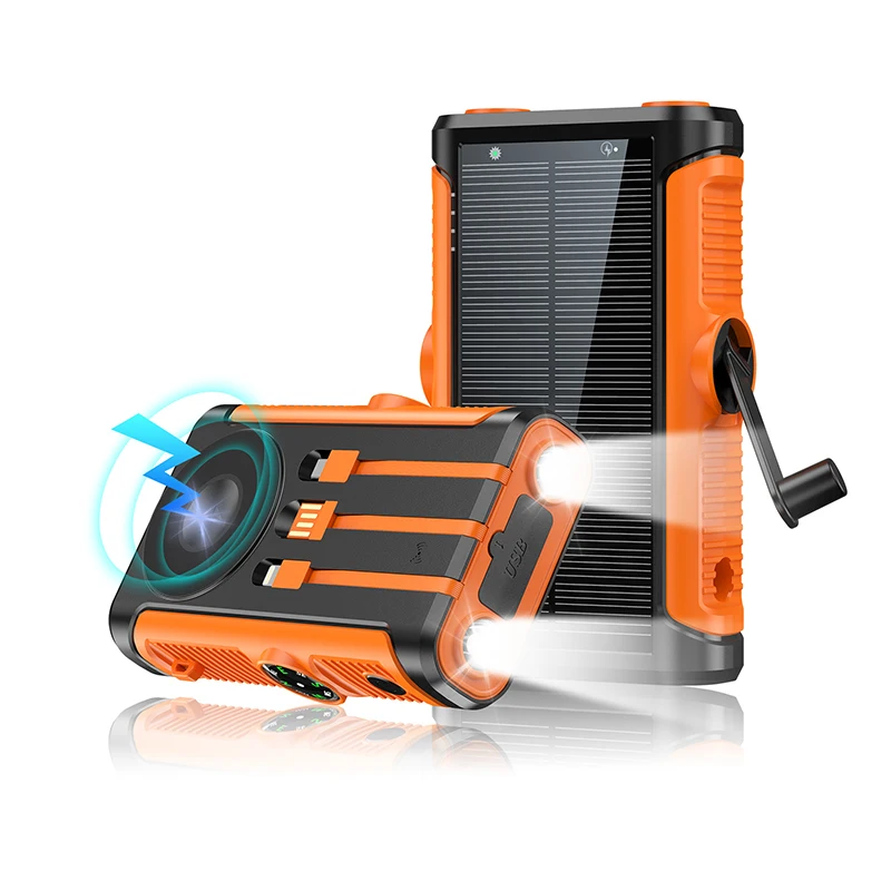 

20000mAh Wireless Solar Power Bank with 22.5W PD Fast Charging Hand Crank Charger Magsafe Powerbank for iPhone 16 iWatch Airpods