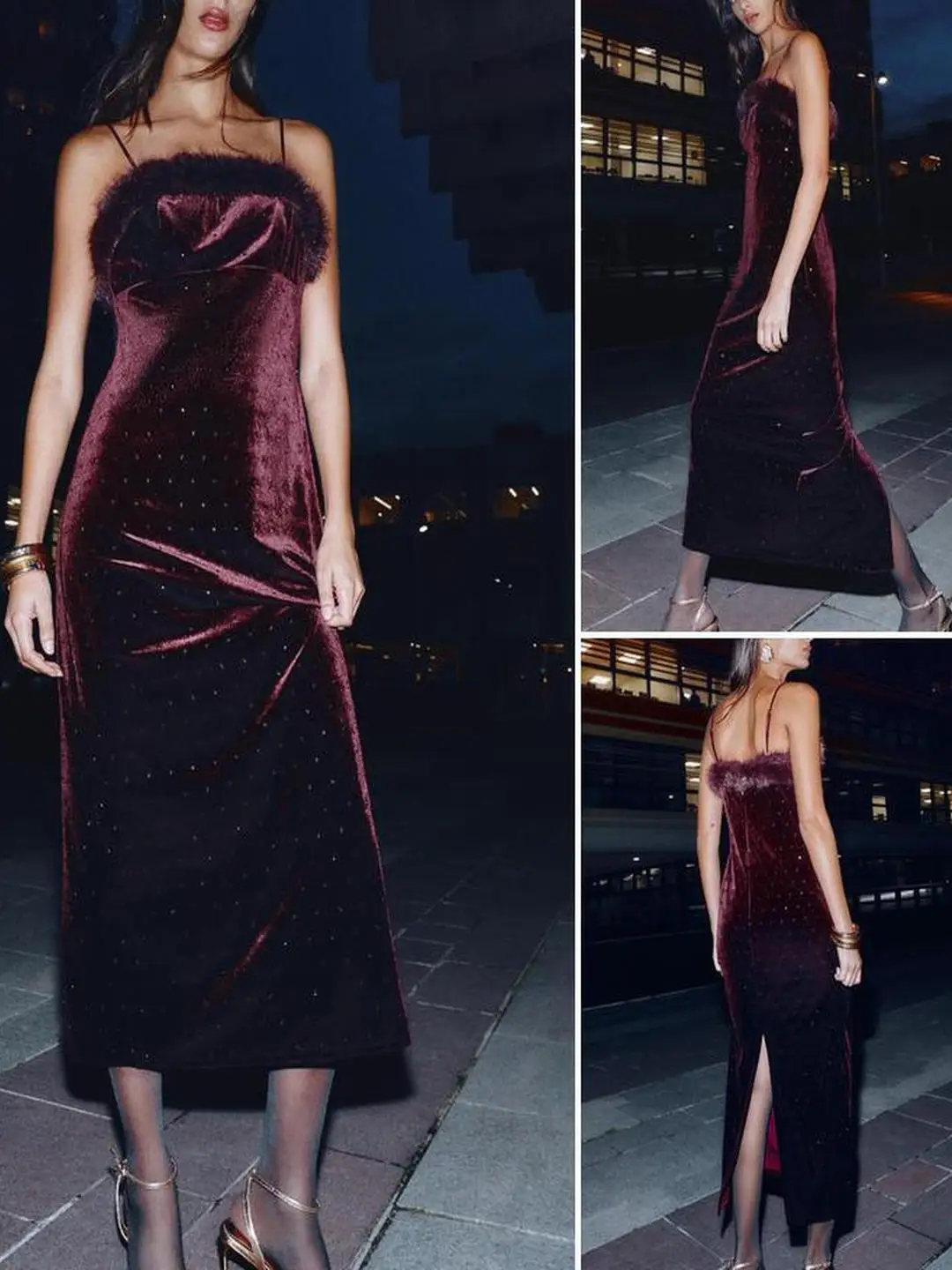 الحلو Ele مطرز تقليم تأثير الفراء الاصطناعي ميدي الدكتور المرأة Faion الخريف الشتاء الموسم عادية Sle مستقيم أنبوب تنورة