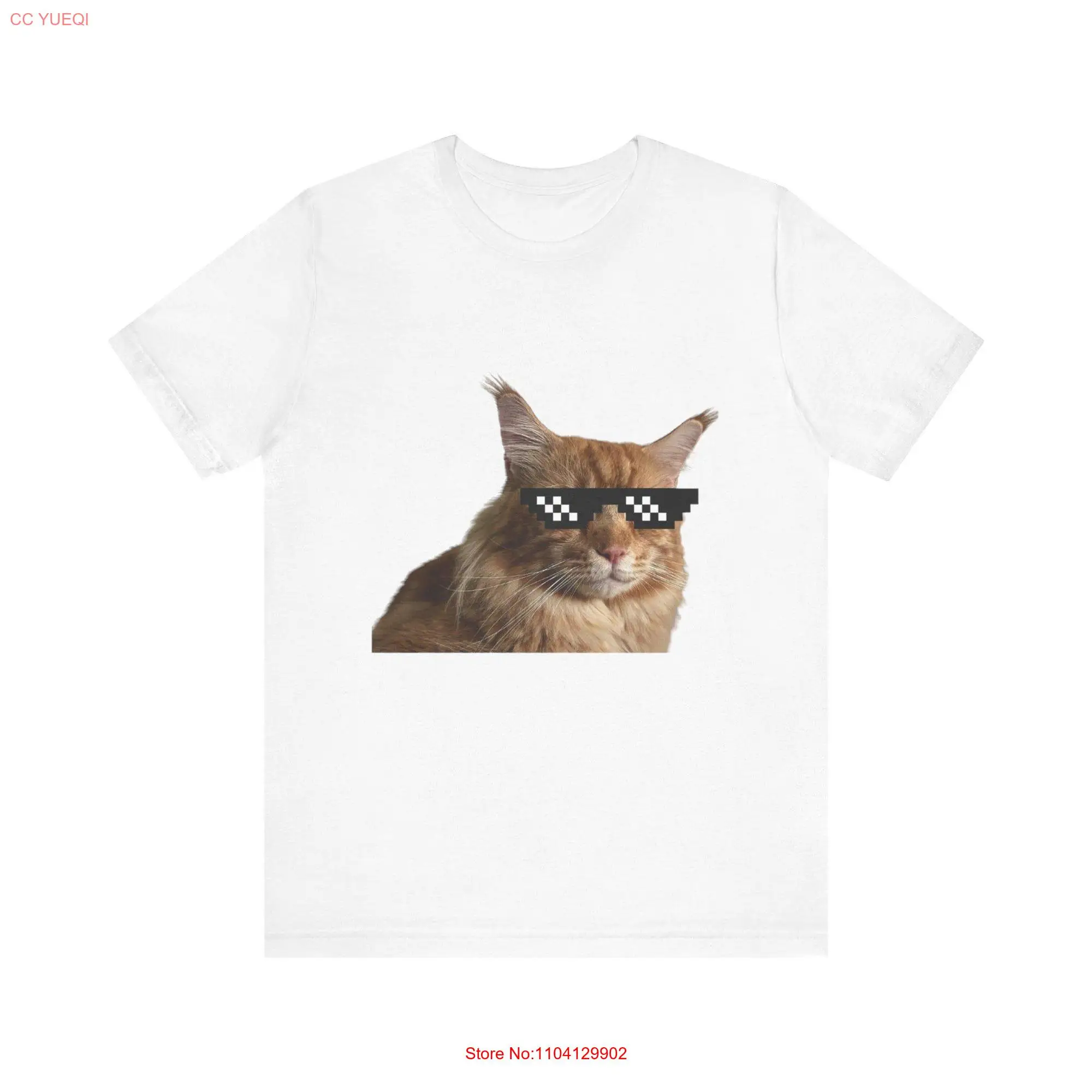 Jeremy Cool Cat T Shirt Bella Canvas Animal Style long or short sleeves