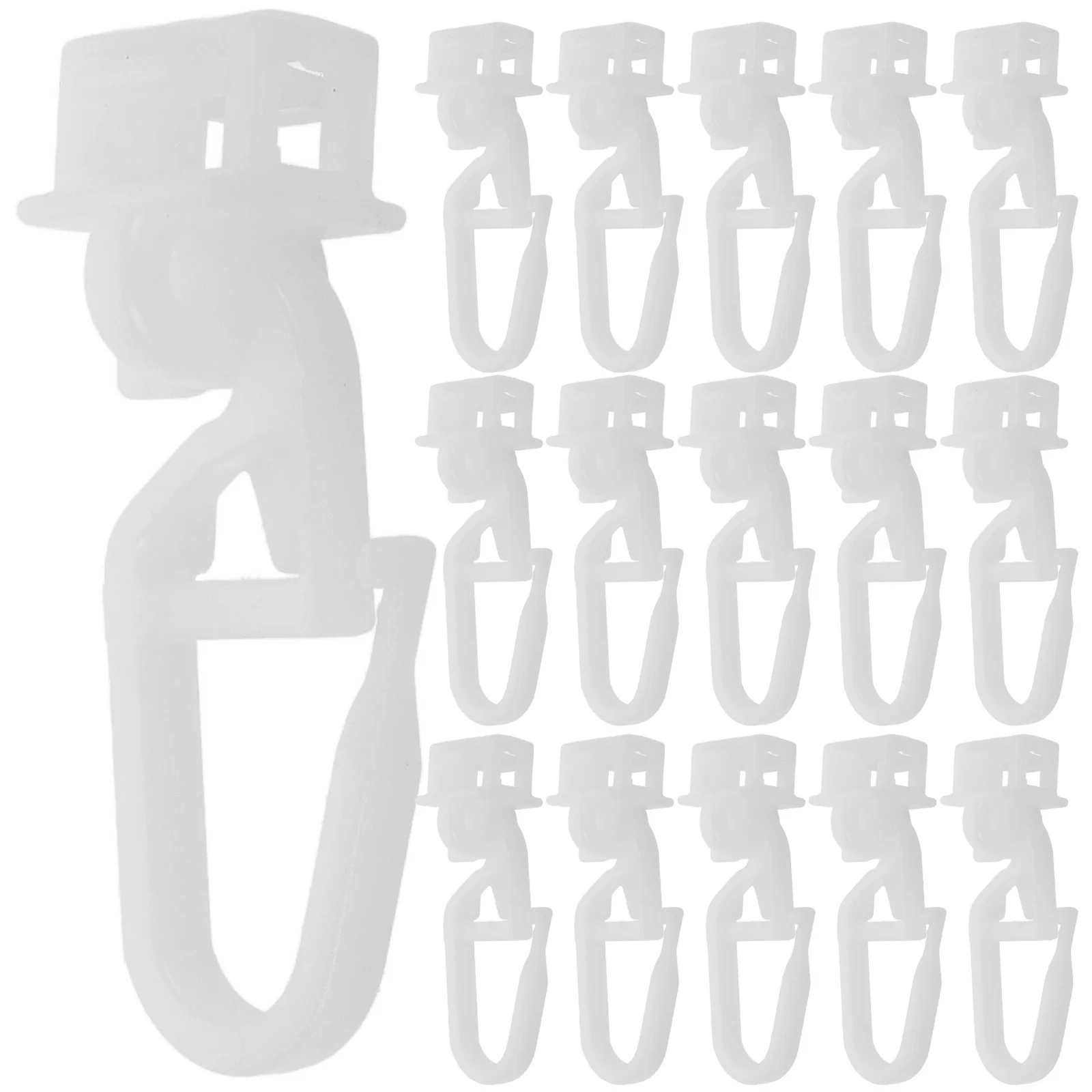 36 قطعة بكرة السكك الحديدية البلاستيك دش الستار السنانير استبدال الحمام الستار السنانير دائم لستائر الحمام لوازم الملحقات #6