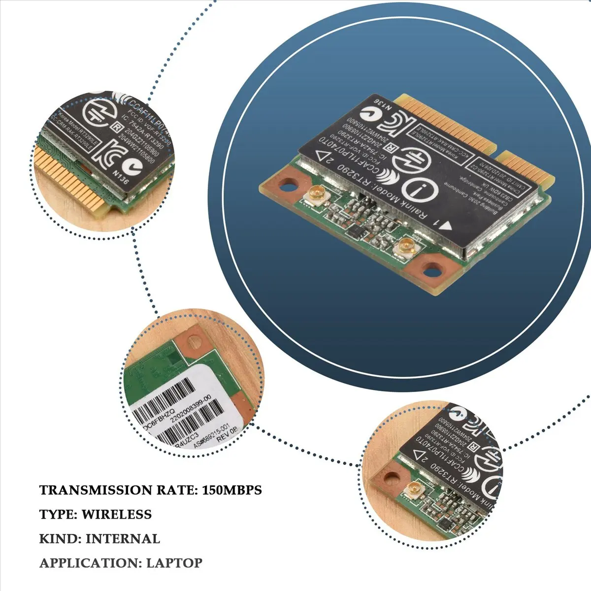 DT573 Newest 150Mbps 2.4Ghz RT3290 802.11B/G Wireless Wlan WIFI + Bluetooth BT 3.0 Half Mini PCI-E Card for CQ58 M6 4445S DV4