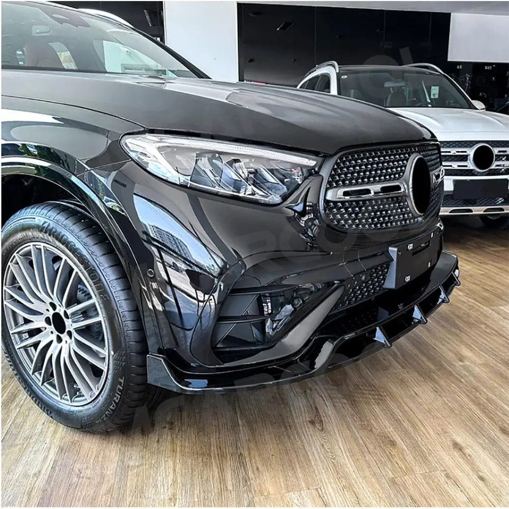 

For Mercedes Benz GLC Class X254 GLC 260 300 Sport 2023+ ABS Front Lip Spoiler Bumper Guard Body Kits Protect Lower Splitter