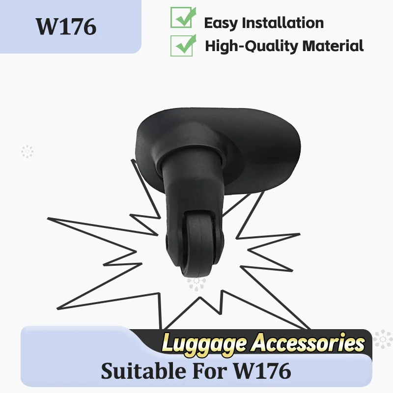 

For W176 Premium Luggage Wheel Replacement Kit Universal Roller Luggage Repair Parts Lncludes Metal Axle and installation Tools