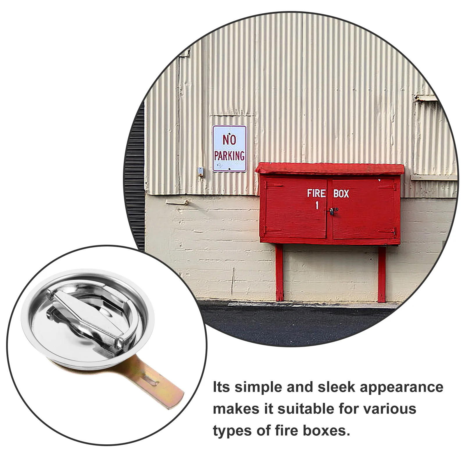 

Stainless Steel Lock Round Hose Hydrant Panel Latch Durable Cabinet Toolbox Locks Accessories Latch Replacement Fire
