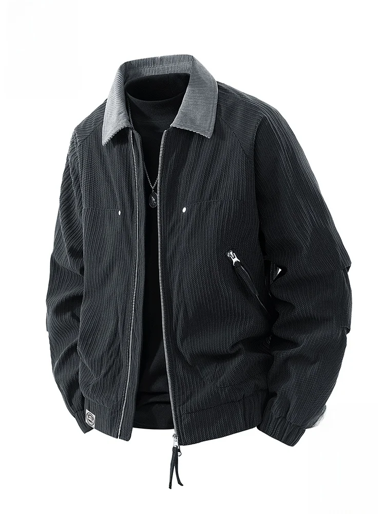 

Мужская повседневная куртка Paul Frank в стиле ретро с отложным воротником, осенняя новинка, на молнии, из износостойкого полиэфирного волокна