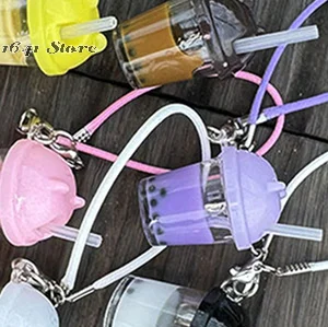 

1:12 Кукольный домик Миниатюрная чашка для чая с жемчугом и молоком DIY Кулон Брелок Обучающая сцена Украшение.