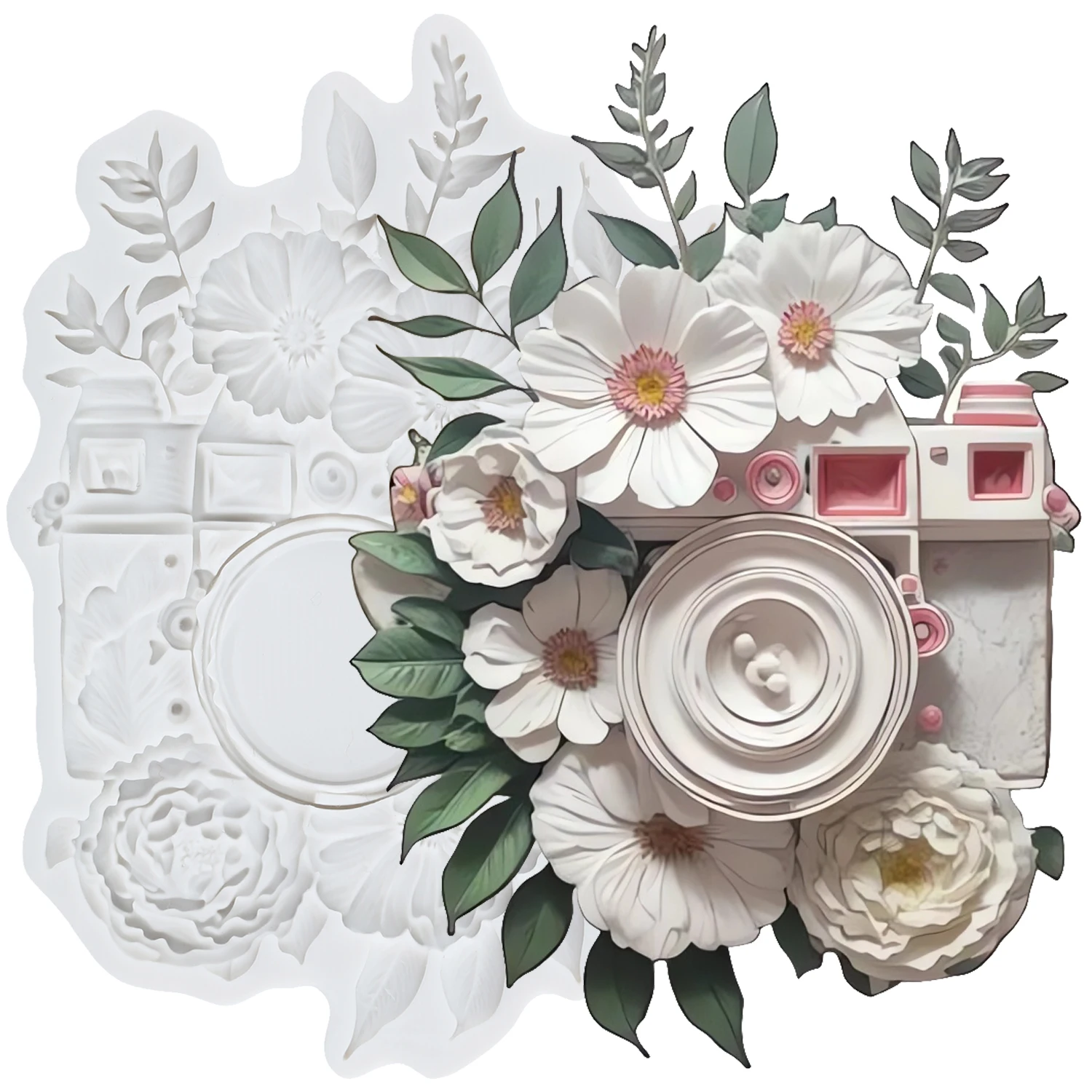 Camera Silicone Molds Flower Leaves Fondant Cake Decorating Tools Cupcake Topper Candy Craft Gum Paste Polymer Clay