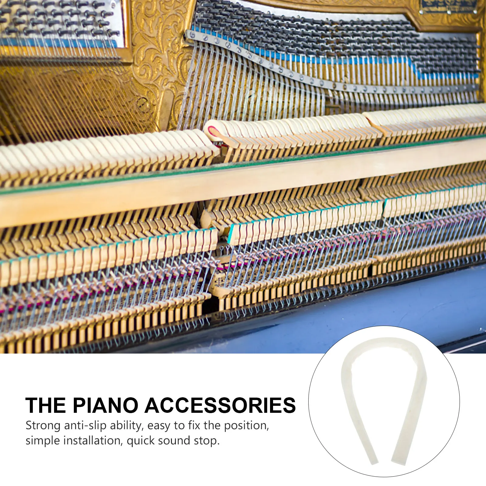 

Strap Piano String Machine Sound Stop Accessories Wool Mute Professional Straps