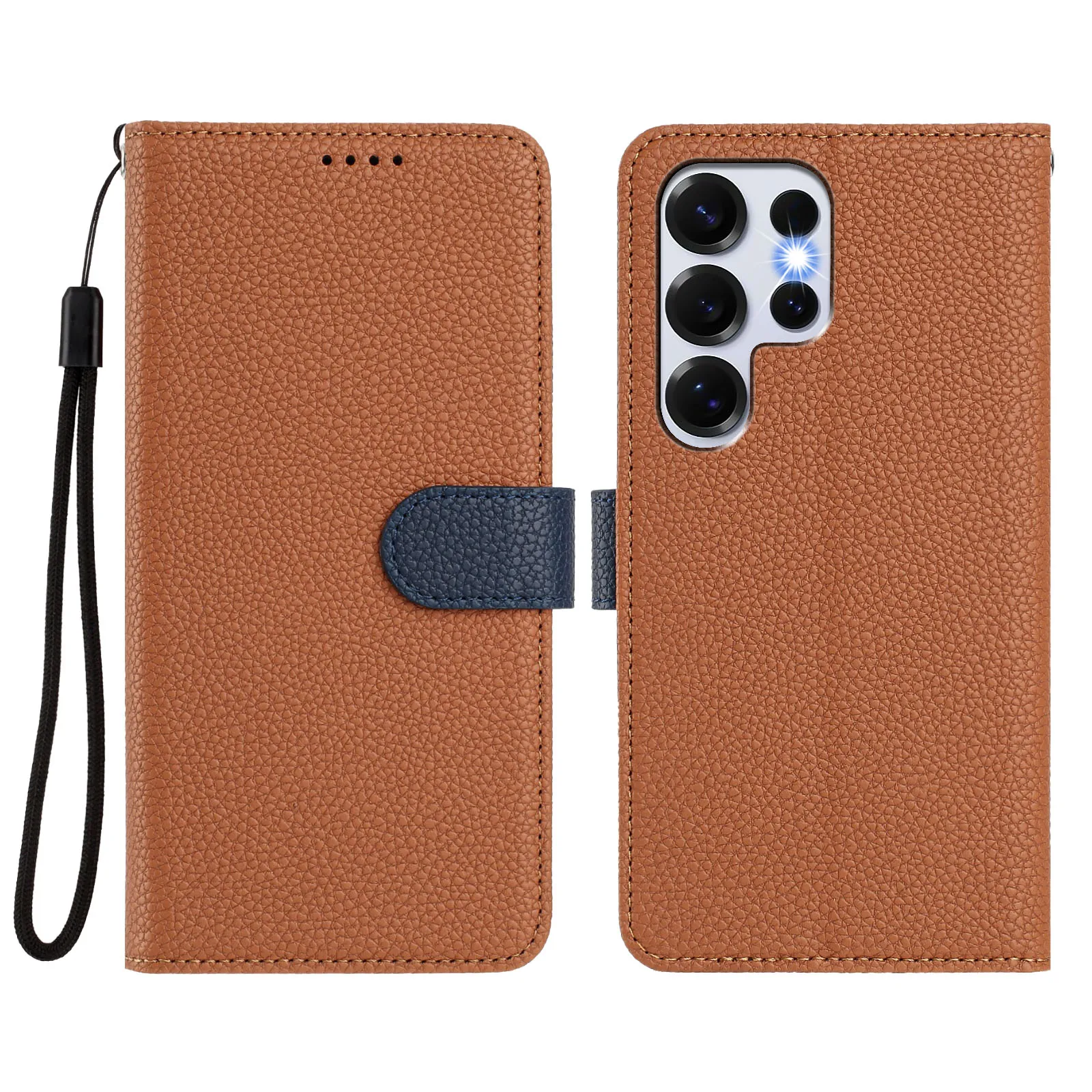 

Роскошный съемный магнитный кожаный чехол-бумажник 2 в 1, чехол для телефона Samsung S25 Ultra S24 Plus S23 A26 A06 A17 A07