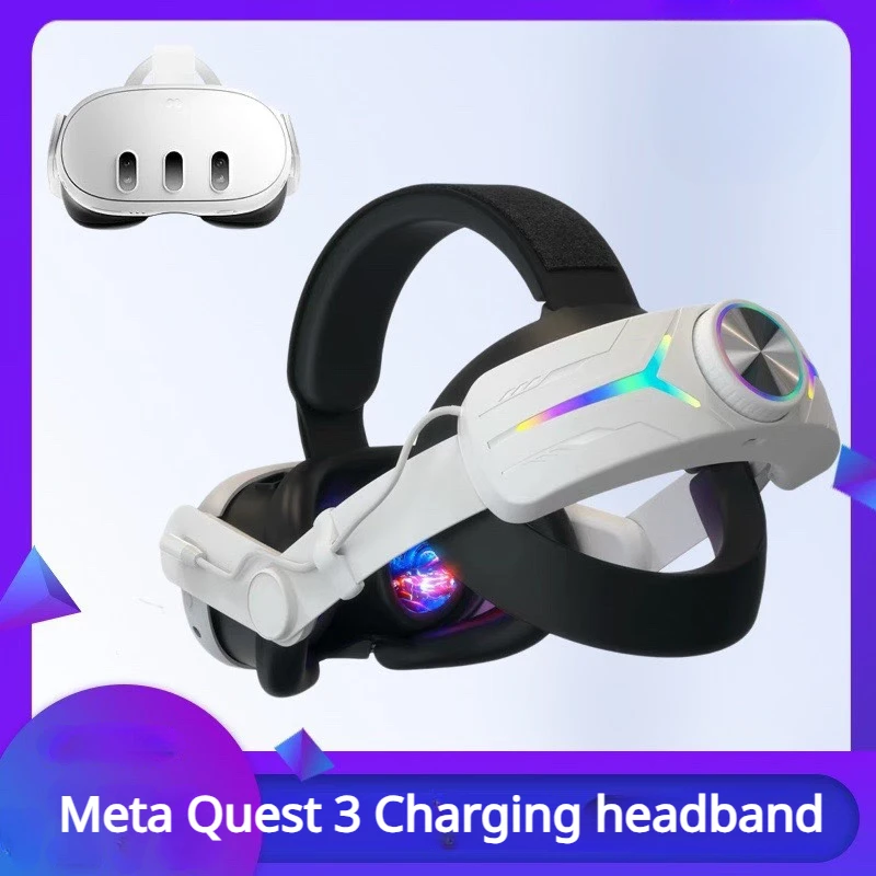 For Meta quest3 Charging headband Ocust quest3 RGB esports Adjustable Headband 8000 mah