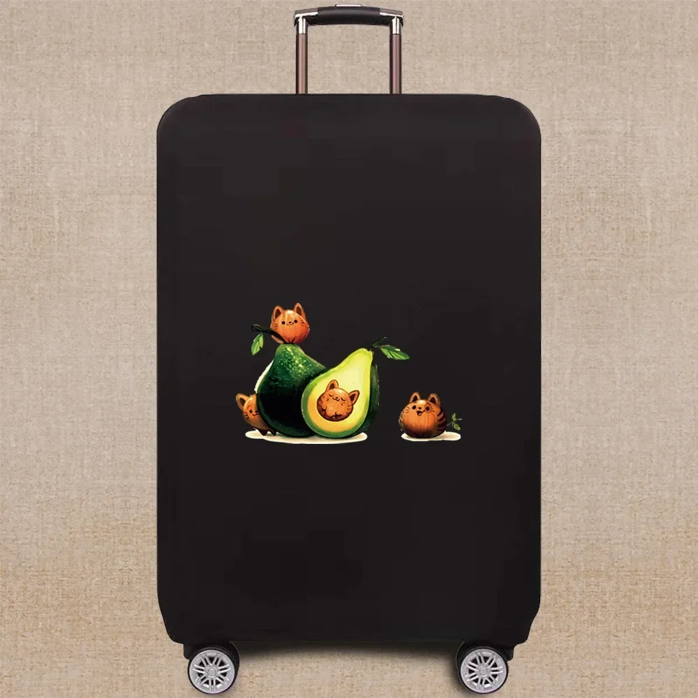 Cubierta protectora de equipaje para maleta de viaje, traje elástico para maleta de 18-32 pulgadas, serie con estampado de aguacate, accesorios de