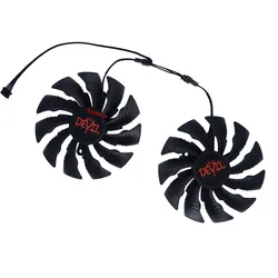 Ventilateur de Carte Vidéo,Ventilateur de carte graphique,pour PowerColor AXRX 580 8GB,PowerColor AXRX 580 8GB,Refroidisseur GPU VGA, DIY, 580 MM(95mm),PLD10015B12H, 2 Pièces/Ensemble