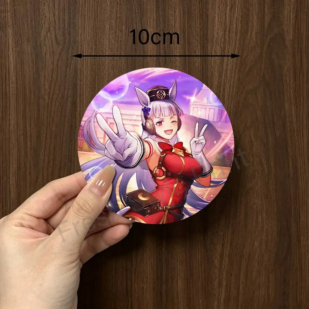 G-Gold S-Ship U-Umamusumes Round Anime Wooden Coasters DIY Decorations Birthday Valentine Gifts
