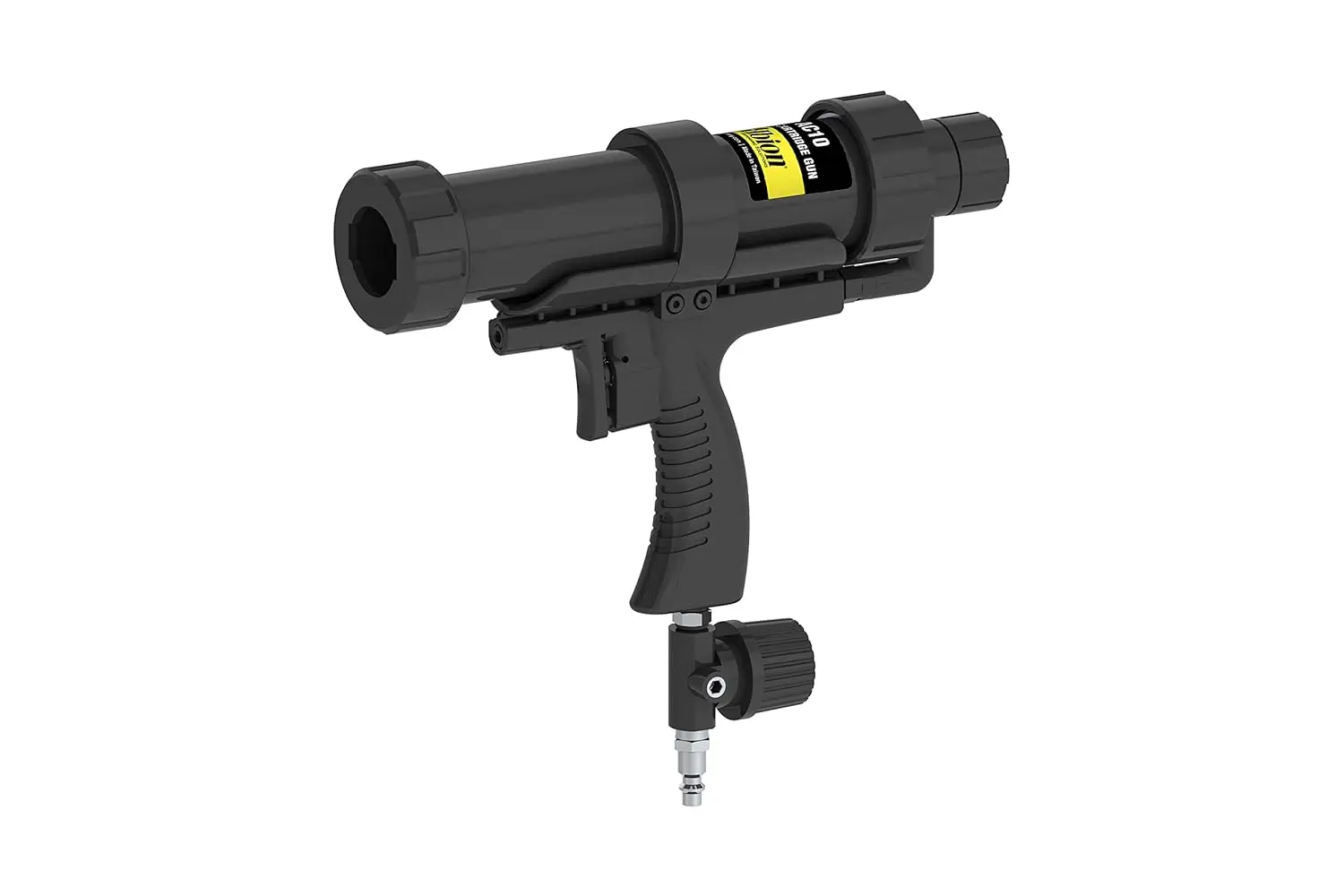 

Engineering AC10 Mid-Handle Air-Powered Aluminum Cartridge Caulking Gun, 120 PSI Air Drive, 10 oz Cartridge