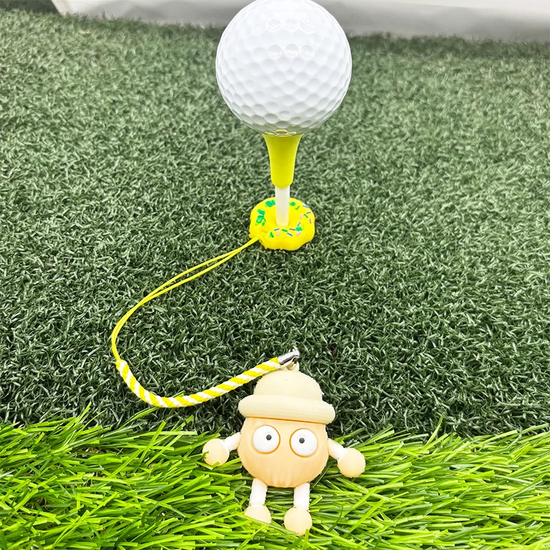 83mm Golf-Tees mit Halter, niedliche Cartoon-Puppen-Golf-Tees, Kunststoff-Golf-Pegs mit Anti-Verlust-Seil – Detail 5