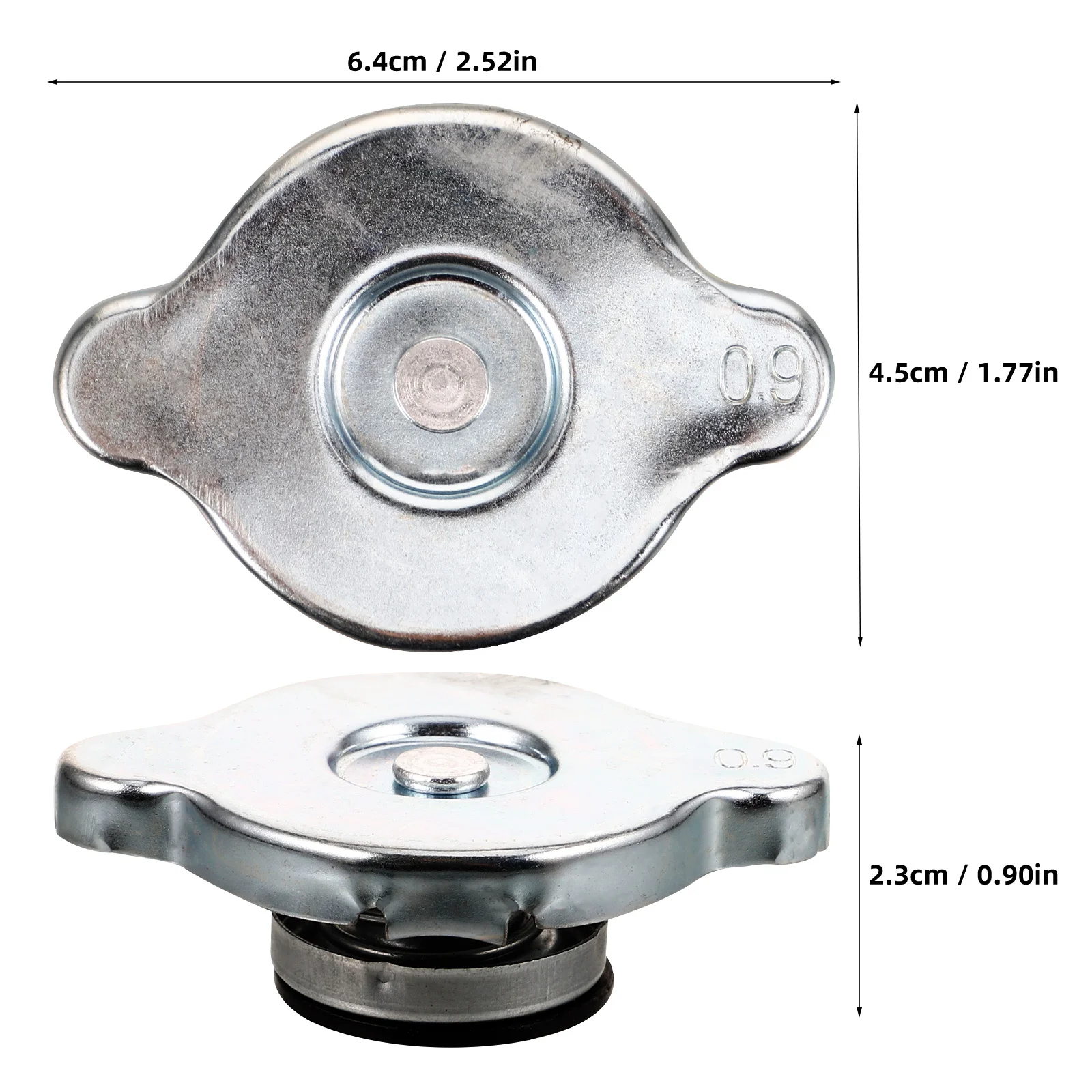 Tampa do tanque de água, radiador de ferro, reservatório de líquido refrigerante, redução de temperatura do motor, peça de reposição durável para carro