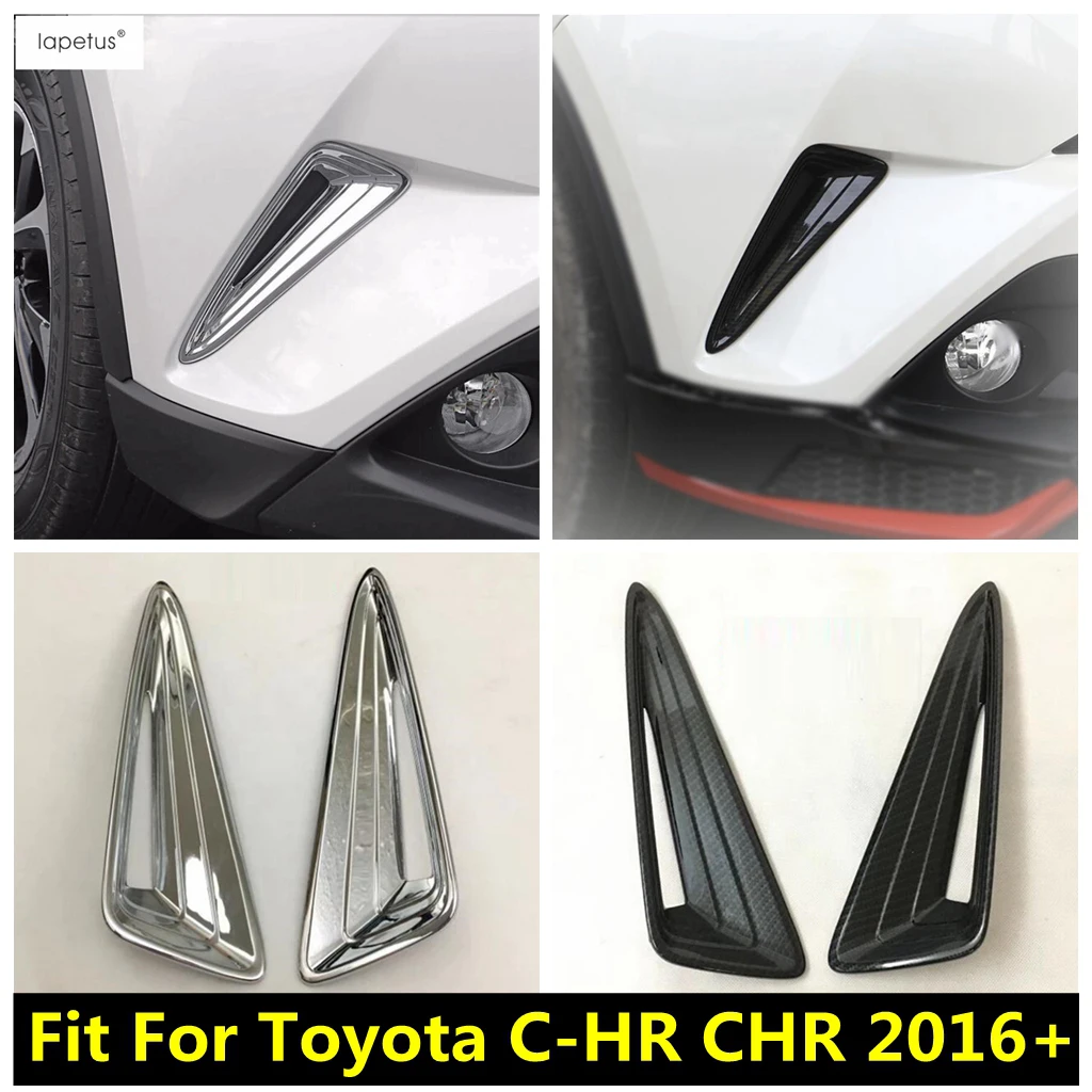 

Car Front Fog Lights Grill Fender Lamp Molding Cover Kit Trim ABS Chrome Accessories For Toyota C-HR CHR 2016 2017 2018 2019