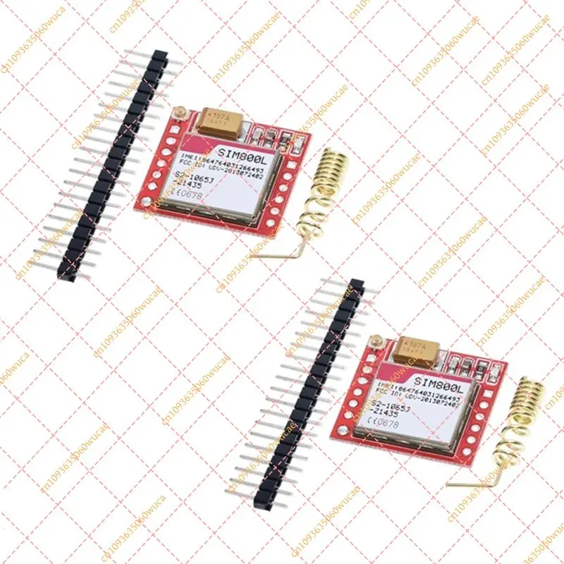 GSM GPRS Module SIM800L Quad-Band TTL Serial Wireless Board with Antenna (2PCS)