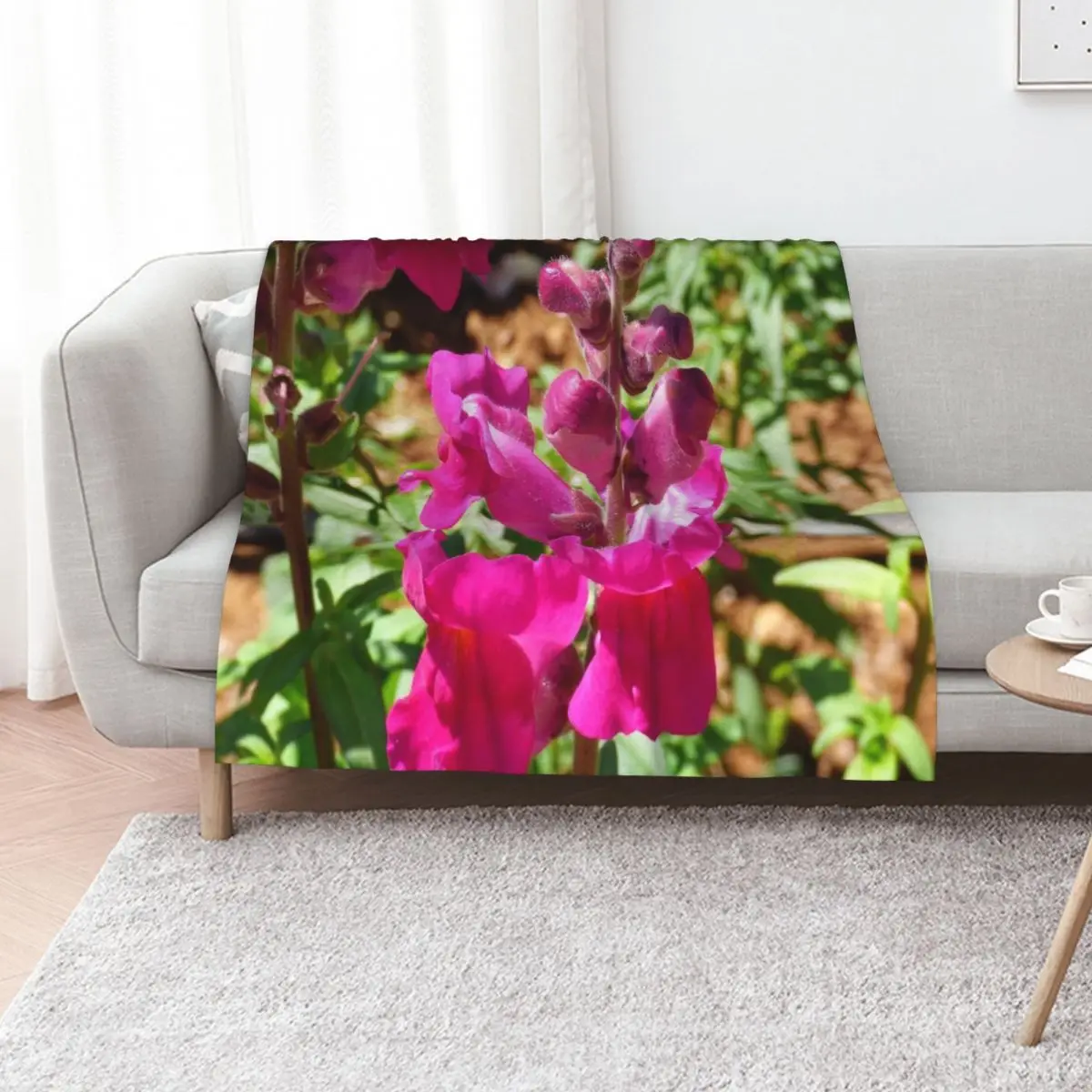Snapdragon pink flowers Throw Blanket Stuffeds cosplay anime Extra Large Throw Cute Plaid for sofa Hairys Blankets