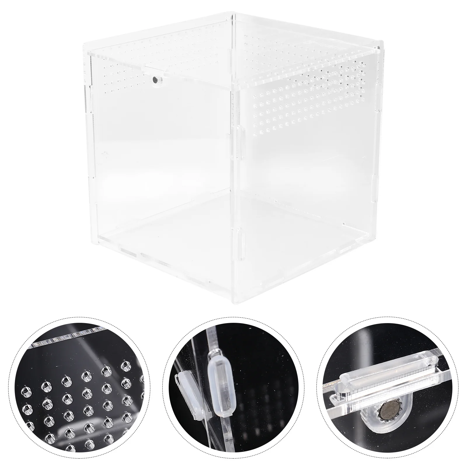 

Large Acrylic Spider Breeding Box Transparent Reptile Climbing Feeding Container Proof Habitat Reptile Box