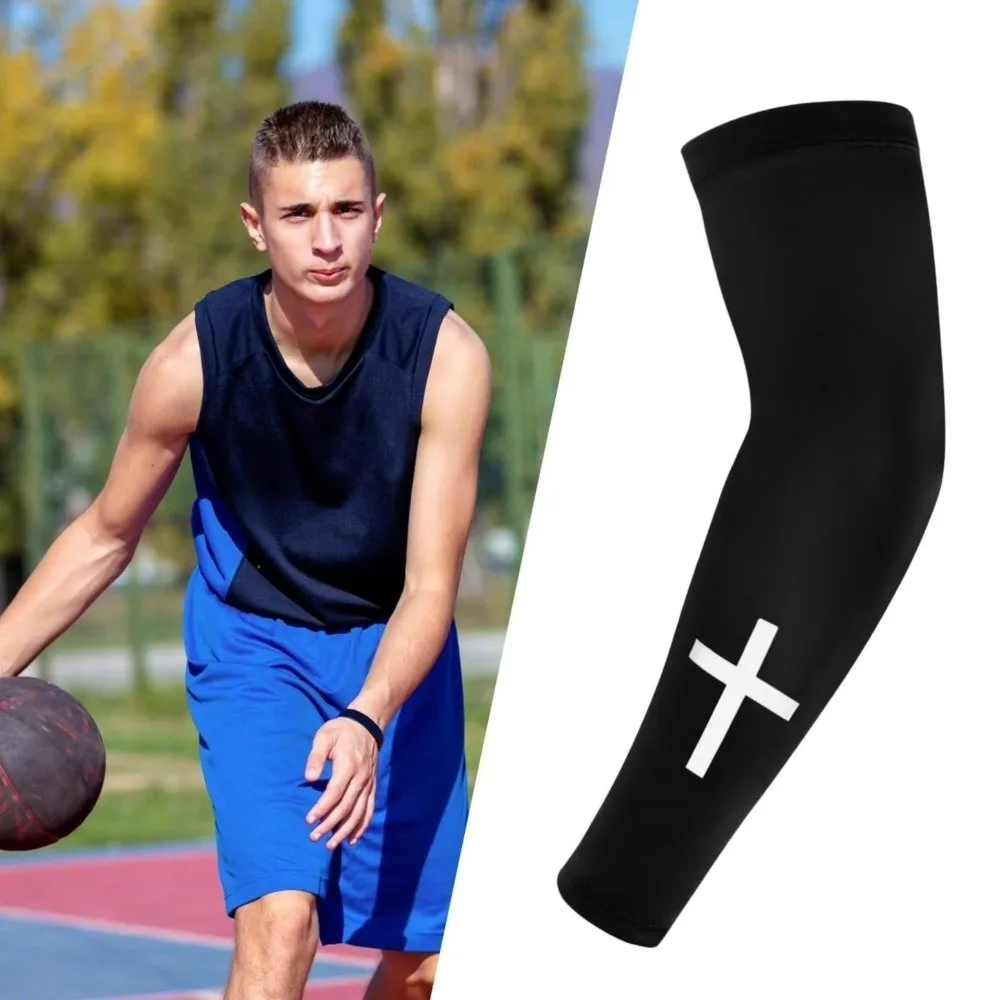 Lightweight Sports Cooling Arm Sleeve Cooling Effect Elastic Fabric UV Protection Arm Covers Ice Silk Armguards Cuff