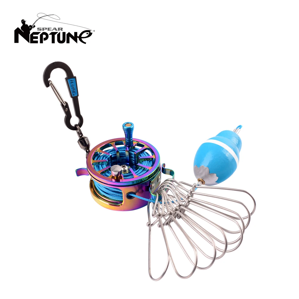 Tragbare Angels chloss Schnalle Live Fish Lock Schnalle mit Rolle Edelstahl 8 Druckknöpfe Stringer schwimmt Angel rolle Sea Tackle