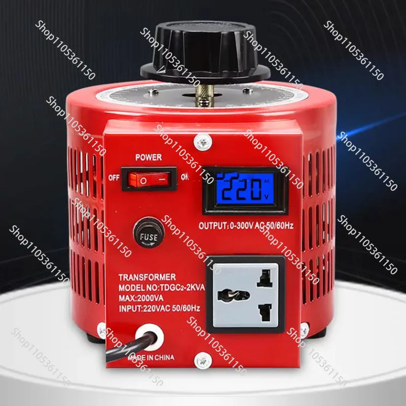 2KW Single-phase voltage regulator 2000W input 220v adjustable 0-300V AC step-up and step-down power supply