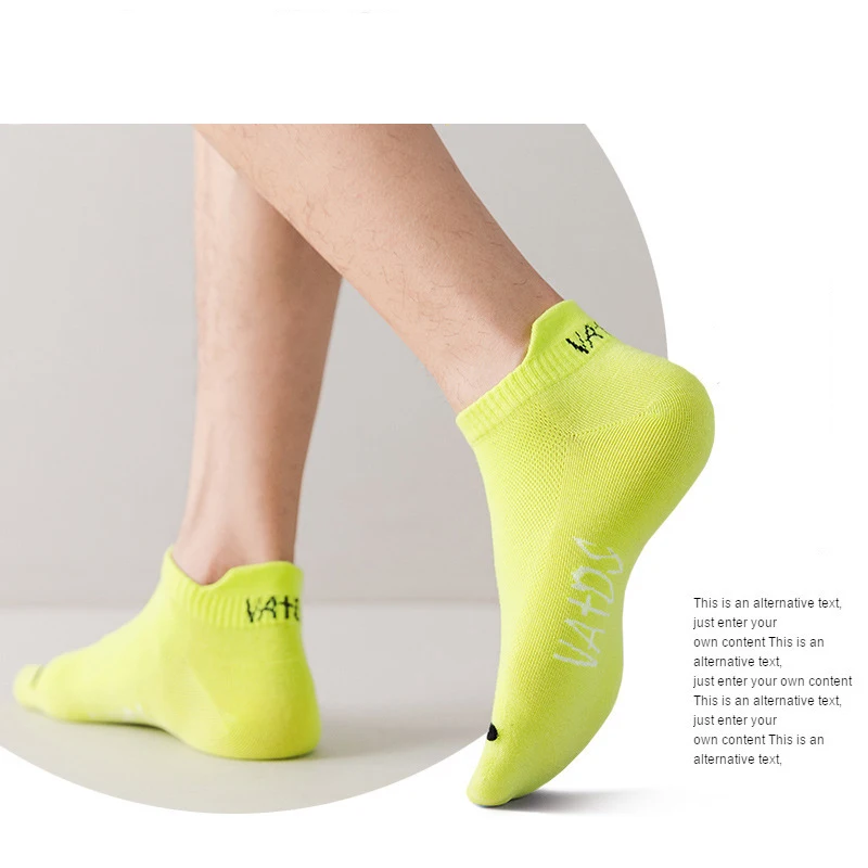 جوارب قطنية قصيرة للرجال ، جوارب رياضية ، ألوان زاهية ، كاحل ، لا عرض ، تنفس ، ركض ، موضة ، 5 أزواج ، 10 أزواج #4