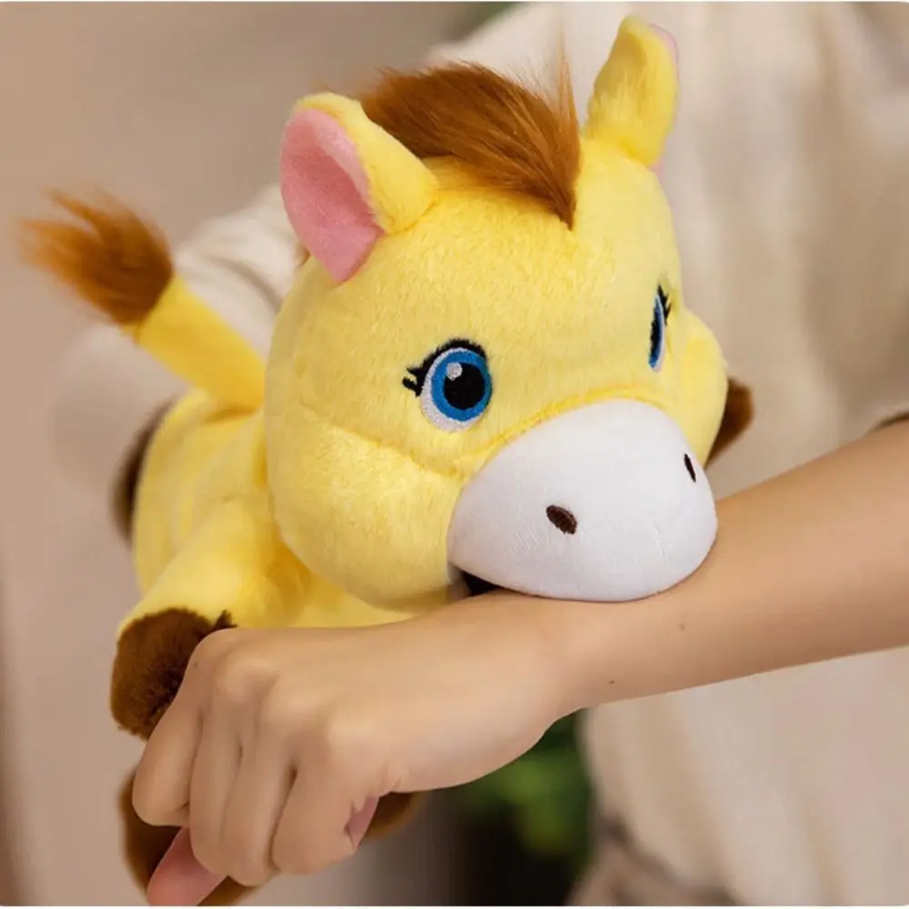 Caballo Animal pequeño caballo marioneta narración de cuentos caballo de peluche suave juguetes 30cm simulación mano dedo historia marioneta Año Nuevo